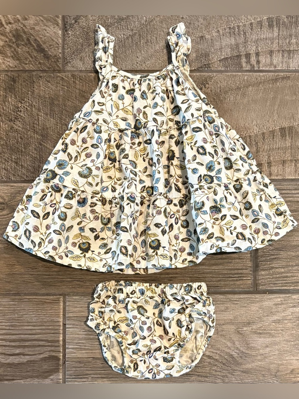 Little Planet Linen/Viscose Dress and Bloomers